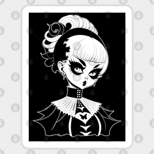 Gothic or Goth Witch | Dark Aesthetic Sticker by IDesign23